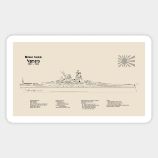 Yamato Battleship of the Imperial Japanese Navy - SDpng Magnet